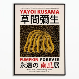 Affiche Yayoi Kusama Pumpkin | Poster Yayoi Kusama Pumpkin | Affiche décoration | Affiche Art