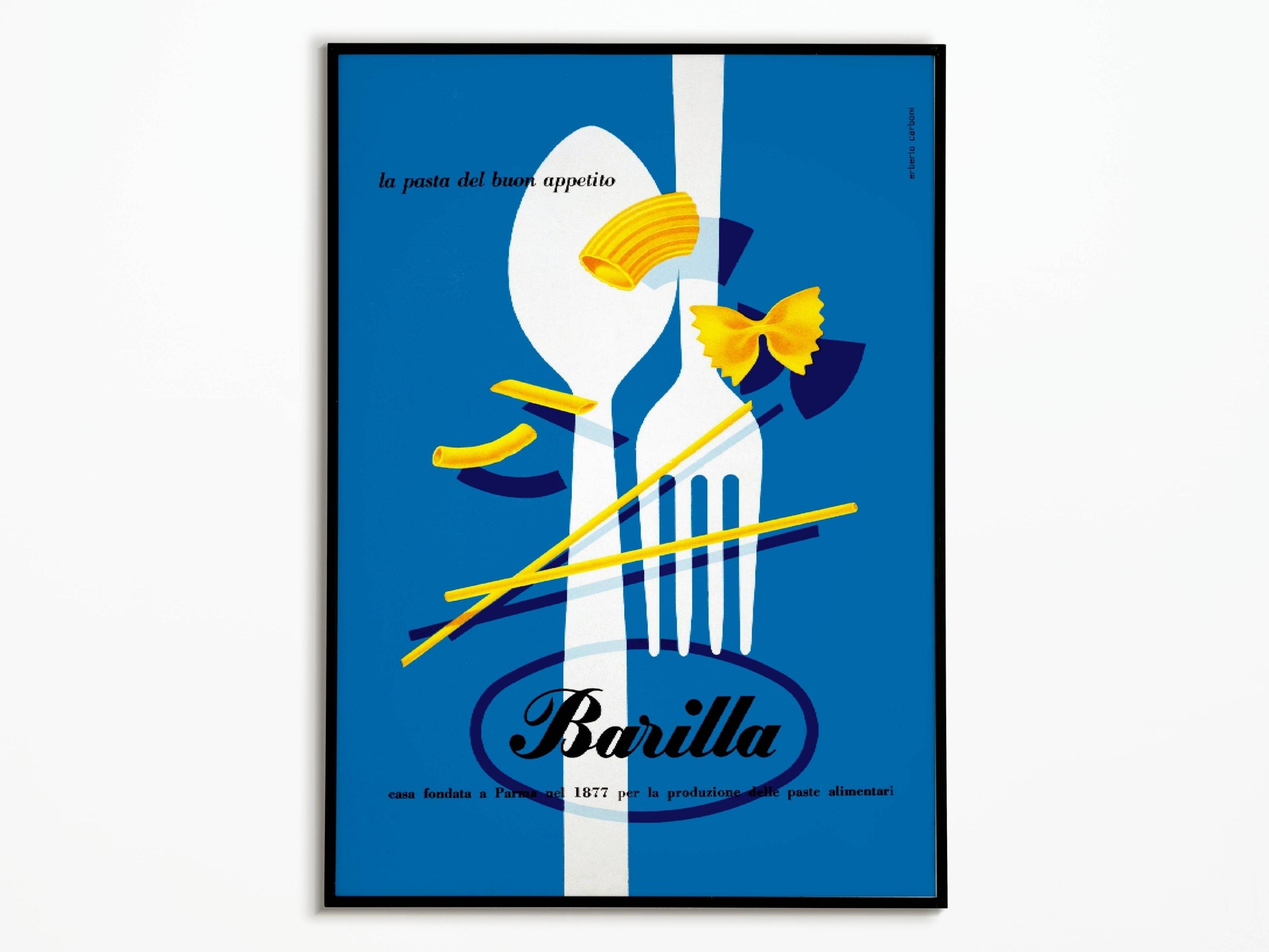 Affiche Vintage Retro Food Pates Italie Barilla