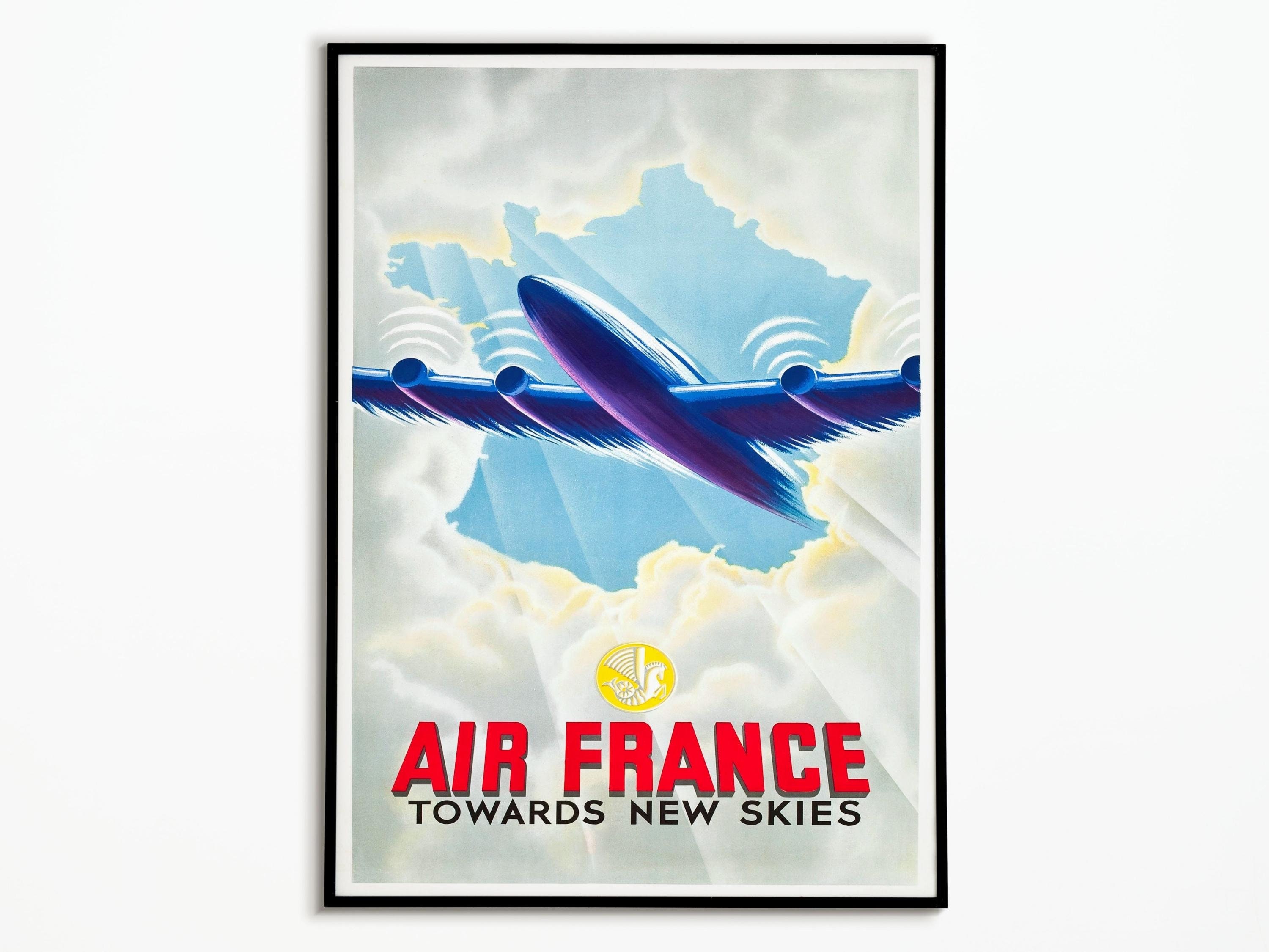 Affiche Vintage Rétro Air France - Vintage Poster