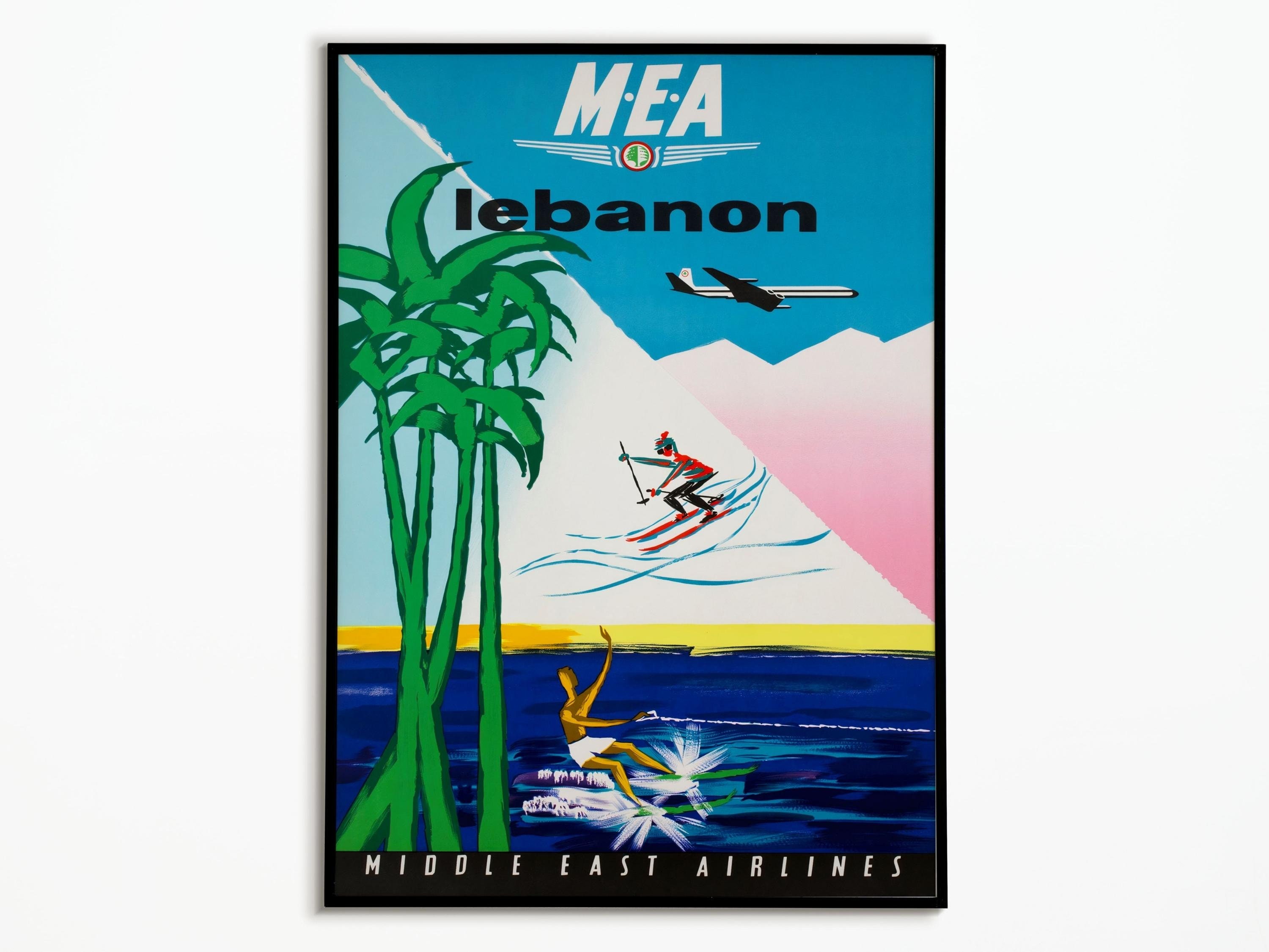 Affiche Vintage Voyage Liban - Lebanon Vintage Travel Poster