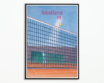Roland Garros 2009 Poster | Roland Garros 2009 Poster | Tennis Poster | Sports Poster | Wall Art | Home Decor | Gift