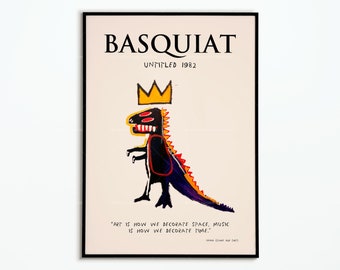 Póster Jean Michel Basquiat 1982 | Póster Basquiat | Cartel de decoración | Arte del cartel