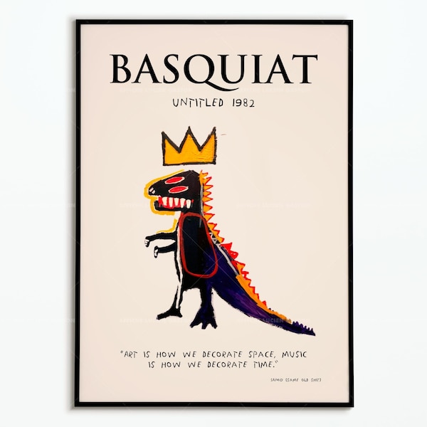 Affiche Jean Michel Basquiat 1982 | Poster Basquiat | Affiche décoration | Affiche Art