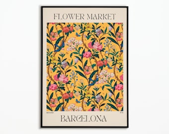 Flower Market Poster | Flower market poster | Floral Print | Wall decoration | Gift Idea | Personalized gift