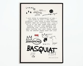 Affiche Jean Michel Basquiat | Poster Basquiat | Affiche décoration | Affiche Art