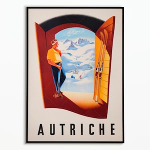 Vintage Travel Poster Austria | Travel Poster Austria | Poster Decoration