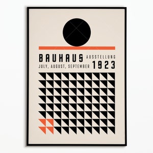 Cartel de la Bauhaus 1923 | Póster Bauhaus 1923 | cartel de decoración | arte del cartel