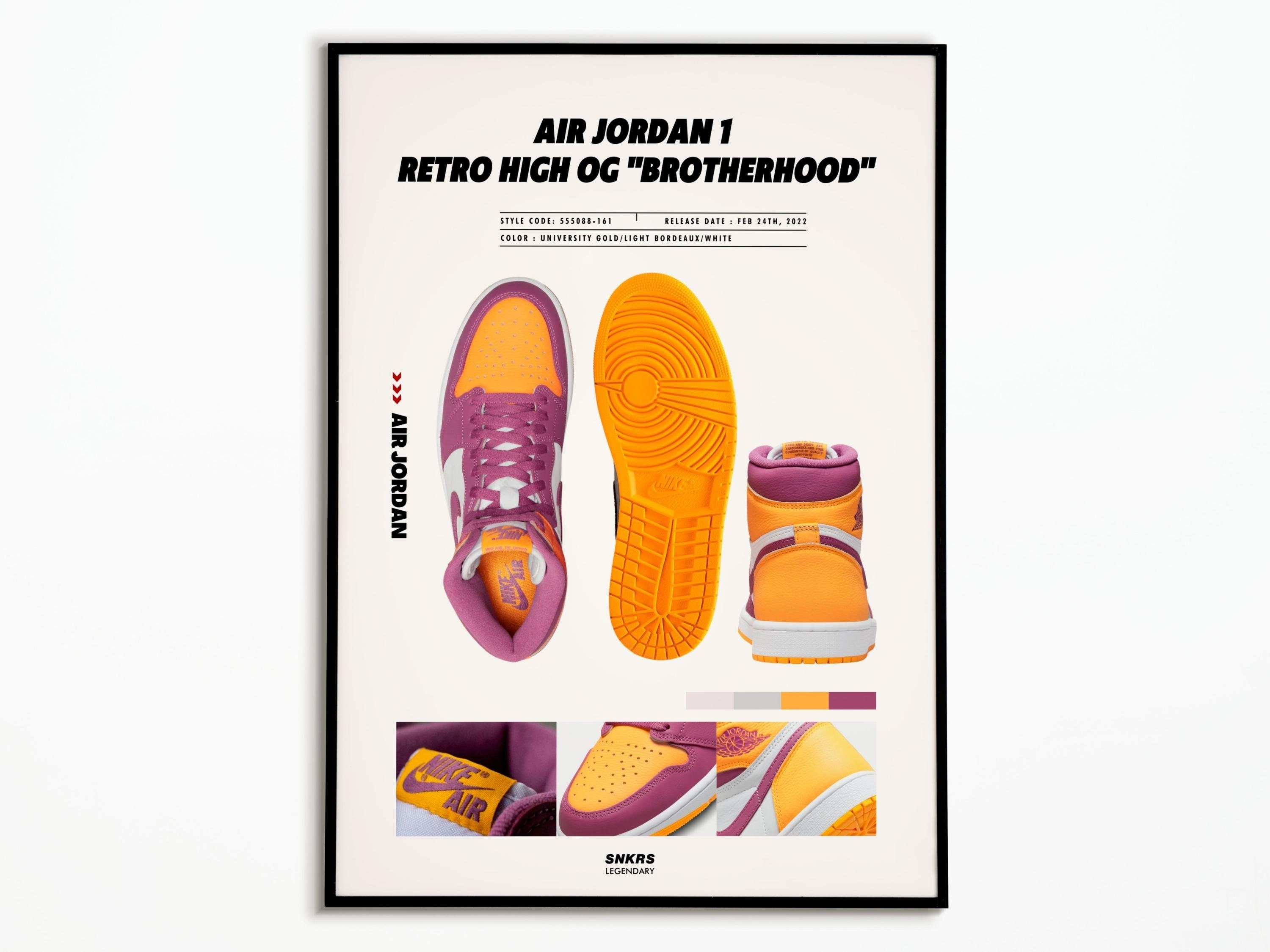 Affiche Sneakers Jordan High Og | Poster Jordan| Affiche Décoration Art