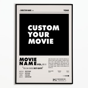 Vintage film poster to personalize | Movie Poster | Decoration Poster | Gift idea | Personalized Poster |