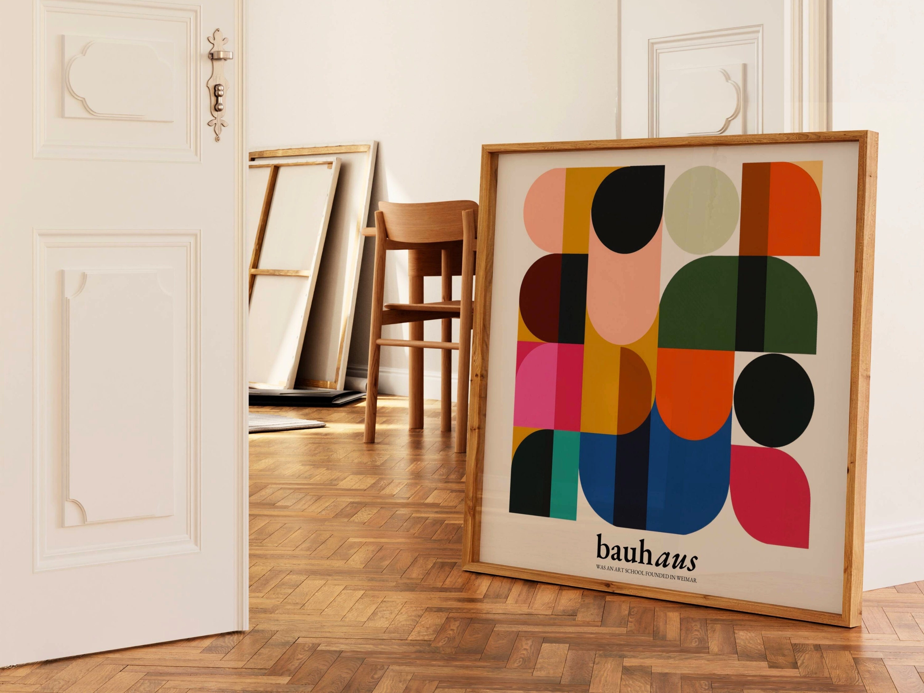 Modern Bauhaus Poster - Colorful Geometric Art, Bauhaus Poster ...