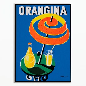 Afiche de bebida de Orangina | Póster vintage de Orangina | Cartel de bebida | Bebida Bebida Comida | Arte de pared | Decoración del hogar | Regalo