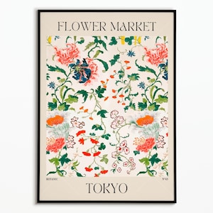 Poster Flower Market Tokyo | Poster Flower Market Tokyo | Floral Print | Wall decoration | Wall Art