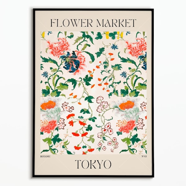Poster Flower Market Tokyo | Poster Flower Market Tokyo | Floral Print | Wall decoration | Wall Art