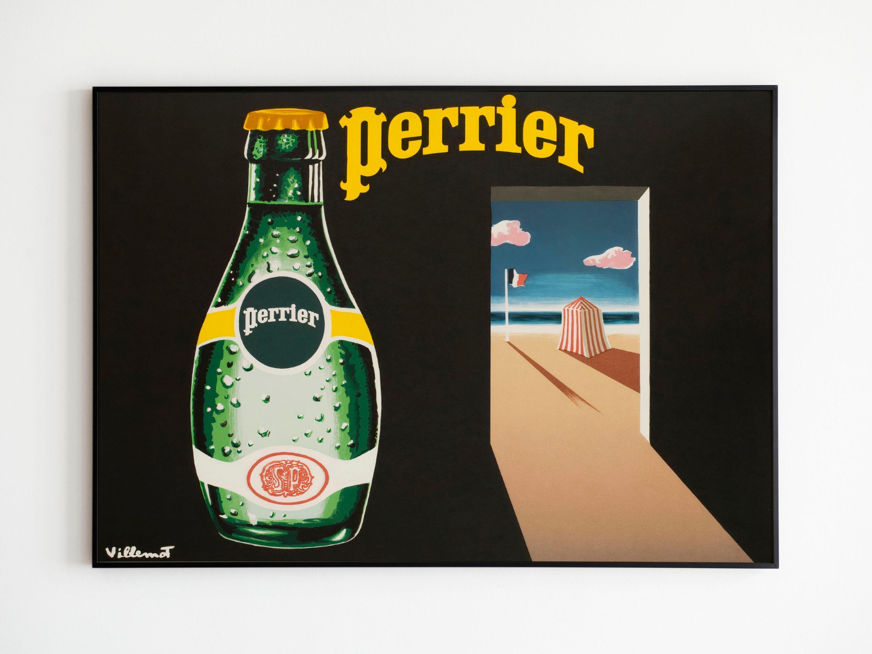 Affiche Vintage Bouteille Eau Gazeuse Perrier | Décoration Intérieur Impression Affiche
