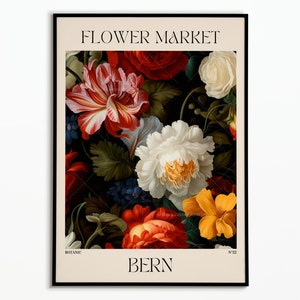 Poster Flower Market Bern | Poster Flower Market Bern | decoration poster | Poster Art