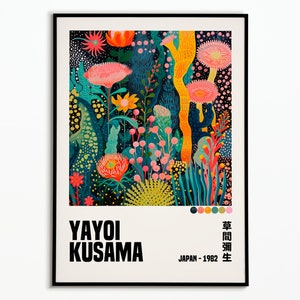 Póster de Yayoi Kusama - Póster de Yayoi Kusama - Póster decorativo - Póster artístico - Póster de exposición