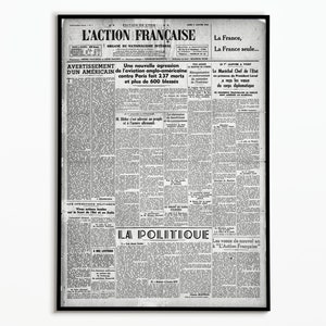 Vintage Poster of the Action Française Newspaper 1944