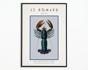 Vintage Lobster poster | Vintage Lobster Poster | Decorazione poster | Poster | d&#39;arte Arte murale