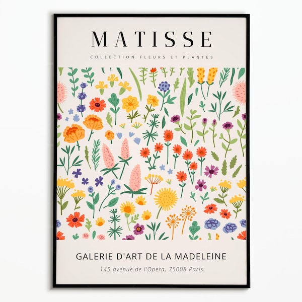 Affiche Matisse | Affiche fleurs Matisse | Flower Market Matisse | affiche décoration | Affiche Art | Wall art