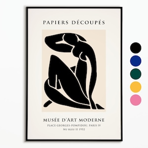 Affiche Originale style Art Matisse Papiers Découpés