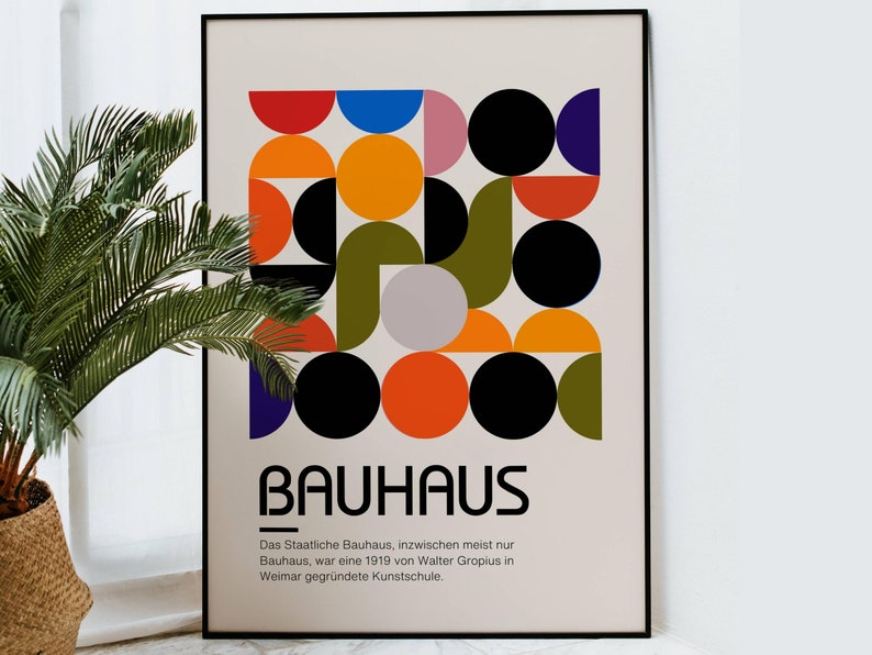 Bauhaus 1919 Bauhaus poster 1919 Poster Bauhaus 1919 decoration poster Poster Art image 3