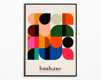 Bauhaus Design Poster | Vintage Bauhaus Poster | Bauhaus Decorative Wall Art | Bauhaus Poster | Art Poster