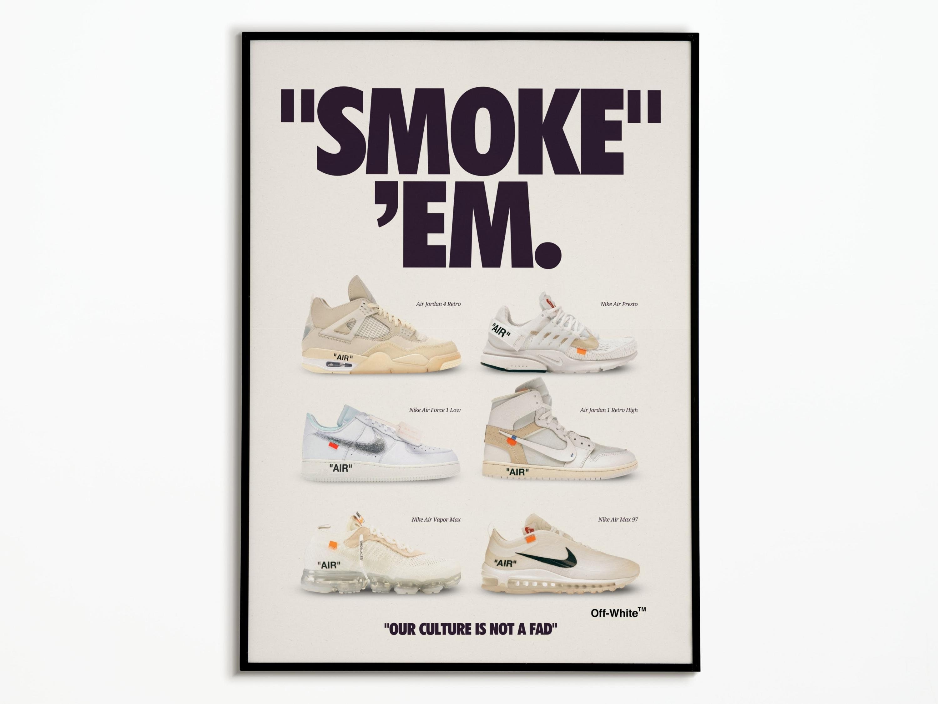 Zapatillas vintage póster Poster Sneakers - Etsy España