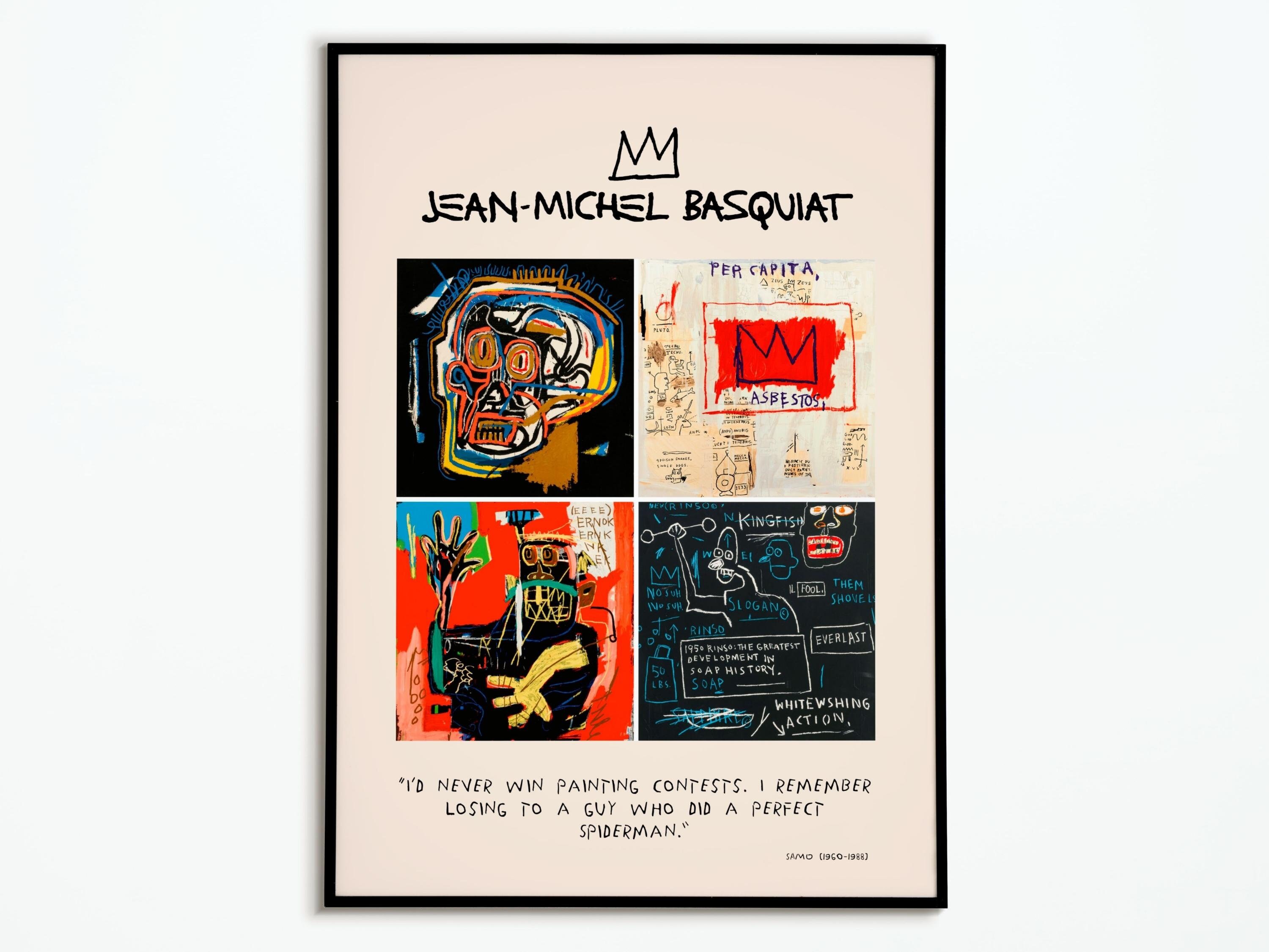 Affiche Vinatge Jean Michel Basquiat | Poster Affiche Décoration Art