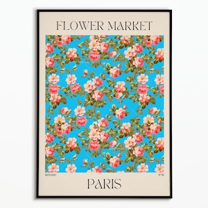 Blumenmarktplakat | Blumenposter | Wanddekoration | Geschenkidee | Poster zum Personalisieren