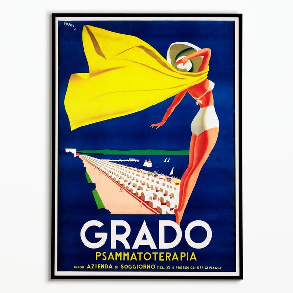 Affiche Grado Italie | Poster Grado Italy | Décoration Murale | Wall Art