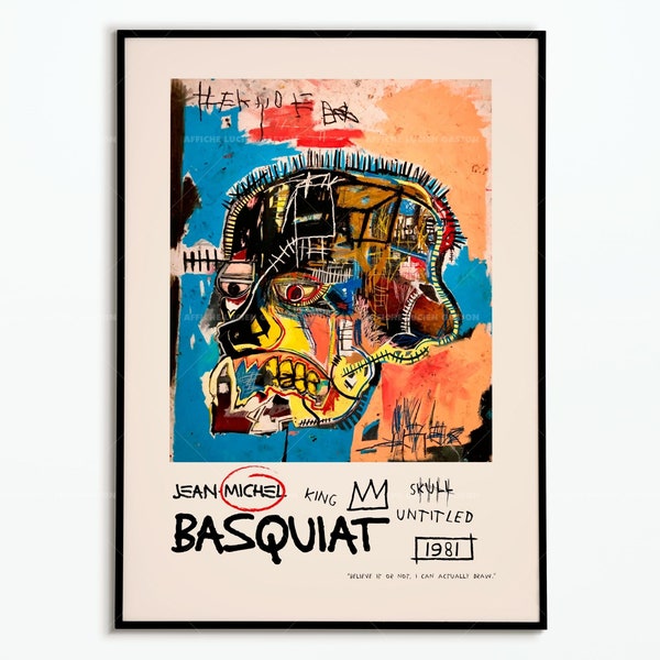 Affiche Jean Michel Basquiat 1981 | Poster Basquiat | Affiche décoration | Affiche Art