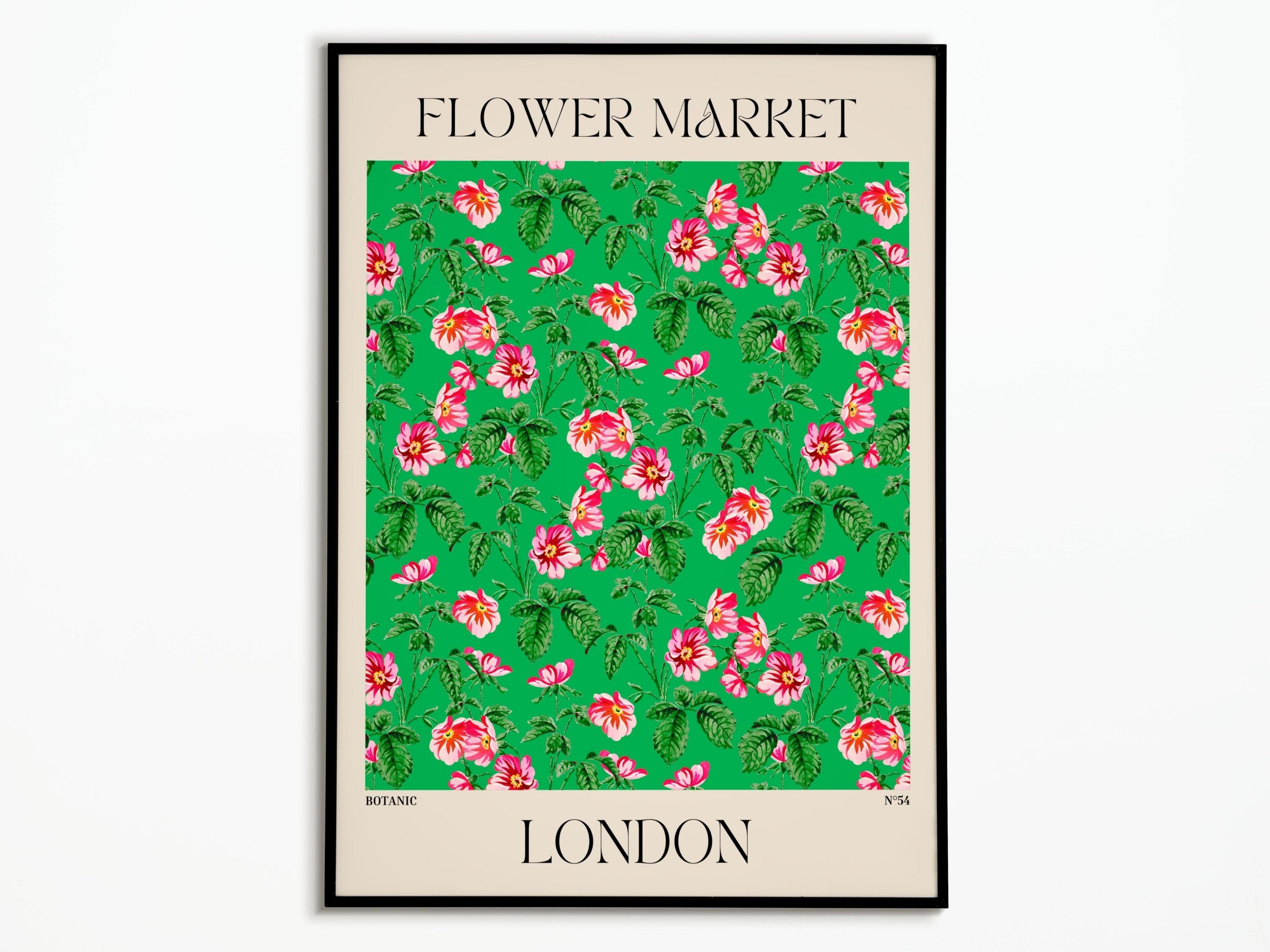 Affiche Marché Aux Fleurs | Affiche Floral Décoration Murale Idée Cadeau Affiche à Personnaliser