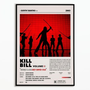 Kill Bill Movie Poster 2003 | Movie Poster Quentin Tarantino | Poster decoration | Gift idea| Poster to Customize
