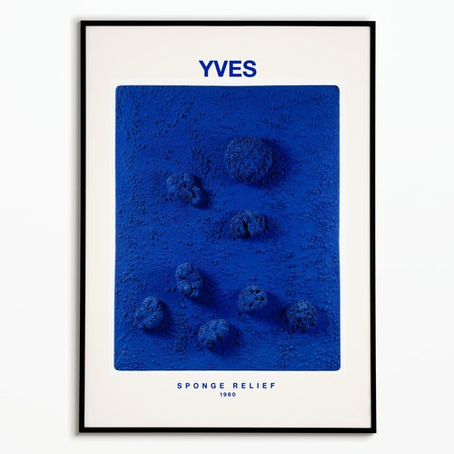 Poster Exhibition Yves Klein 1957 Monochrome Blue Poster Etsy