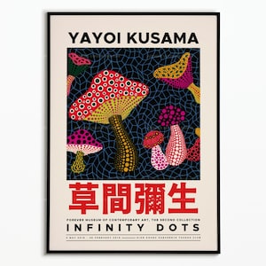 Póster de Yayoi Kusama | Póster de Yayoi Kusama | Cartel decorativo | Póster de arte