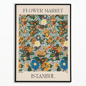 Poster Flower Market Istanbul | Poster Flower Market Istanbul | Wall decoration | Gift idea