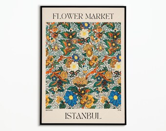 Poster Flower Market Istanbul | Poster Flower Market Istanbul | Wall decoration | Gift idea