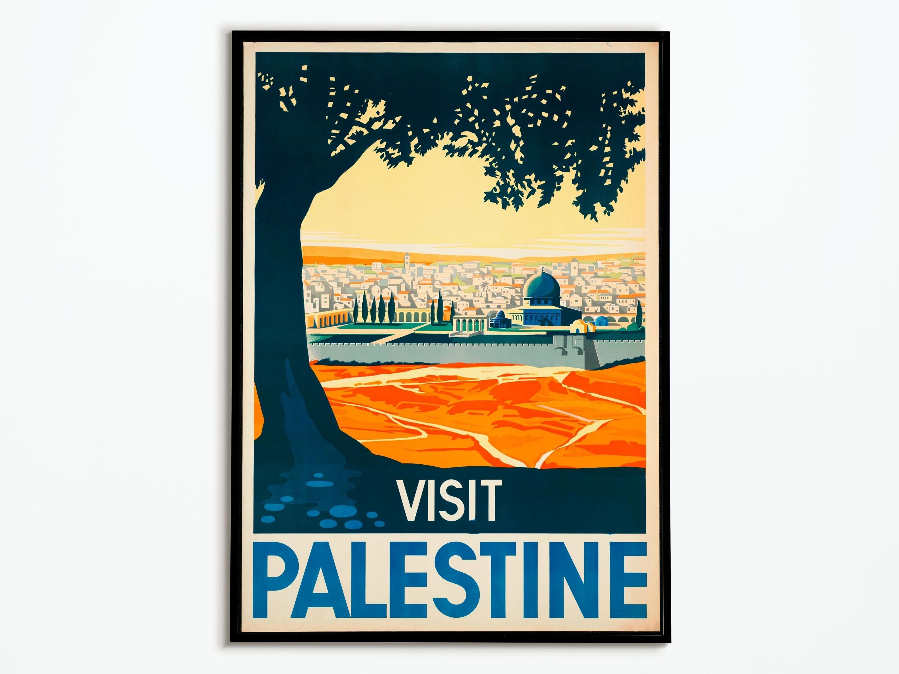 Affiche Vintage Voyage Palestine - Travel Poster Affiche Tourisme Décoration Intérieur Impression Af
