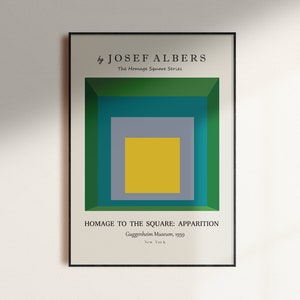 Josef Albers, Homage the Square, Josef Albers Print, Albers Poster, Albers Orijinal, Albers Square, Josef Albers Frame, Abstract Painting. image 2