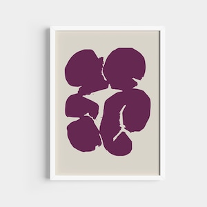 Simon Hantai Exhibition Poster, Mid Century Inspired, Lithographic Art Remastered Version, Galerie Maegh.