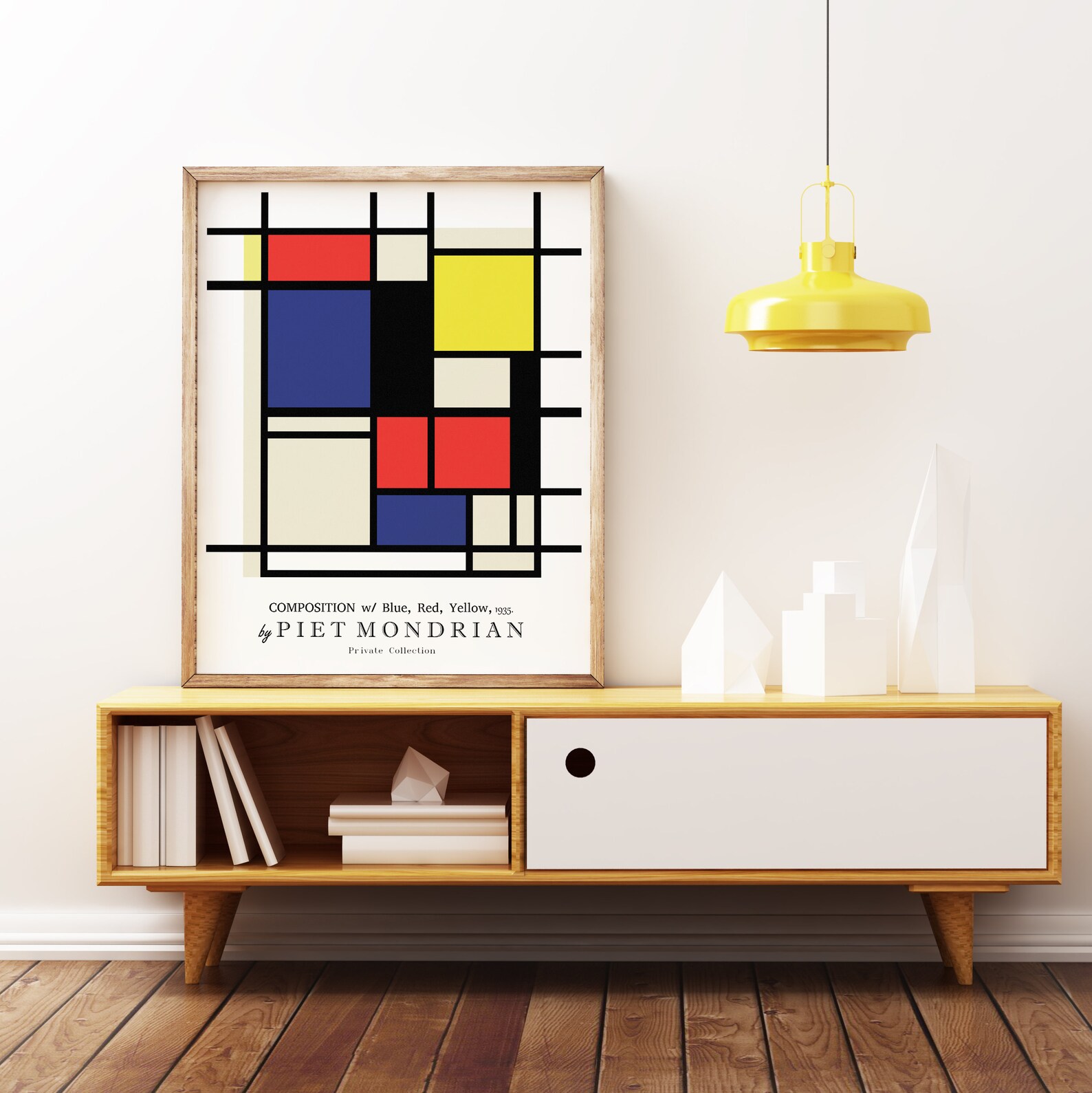 Piet Mondrian Composition, Bauhaus Poster, Geometric Mondernist Print