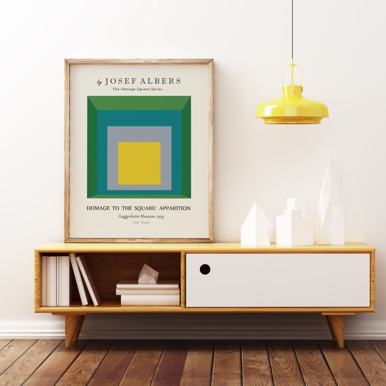 Josef Albers, Homage the Square, Josef Albers Print, Albers Poster, Albers Orijinal, Albers Square, Josef Albers Frame, Abstract Painting. image 4