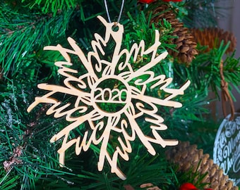 Fuckflake 2020 Ornament Beautiful Engraved /Cut Wood