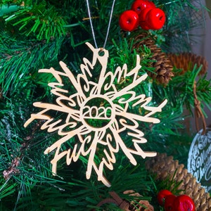 Fuckflake 2020 Ornament Beautiful Engraved /Cut Wood