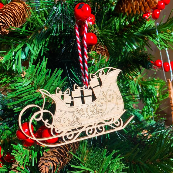 Santa In Sleigh Ornament main image 0