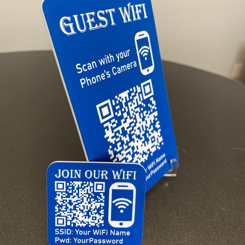Wifi QR Code Sign and Magnet Combo Easy Login to Your - Etsy