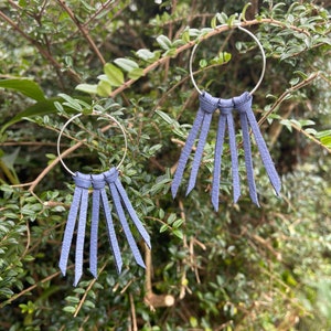 Leather tassel earrings (available in different colours)