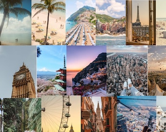 Travel Aesthetic Wall Collage Photo Prints Kit