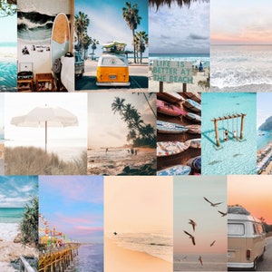 Beachy Aesthetic Wall Collage Photo Prints Kit