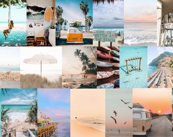 Beachy Aesthetic Wall Collage Photo Prints Kit